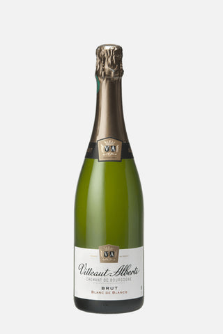 12 halen en 11 betalen! Cremant de Bourgogne Brut Blanc de Blancs, Domaine Vitteaut-Alberti