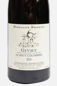 Givry Le Haut Colombier 2021 Rood, Domaine Besson